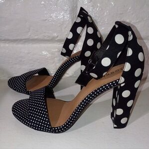 Torrid Polka Black Polka Dot Heels